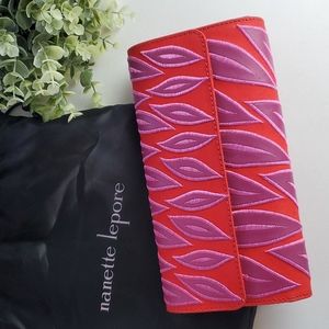 Nanette Lepore Red Leaf Clutch